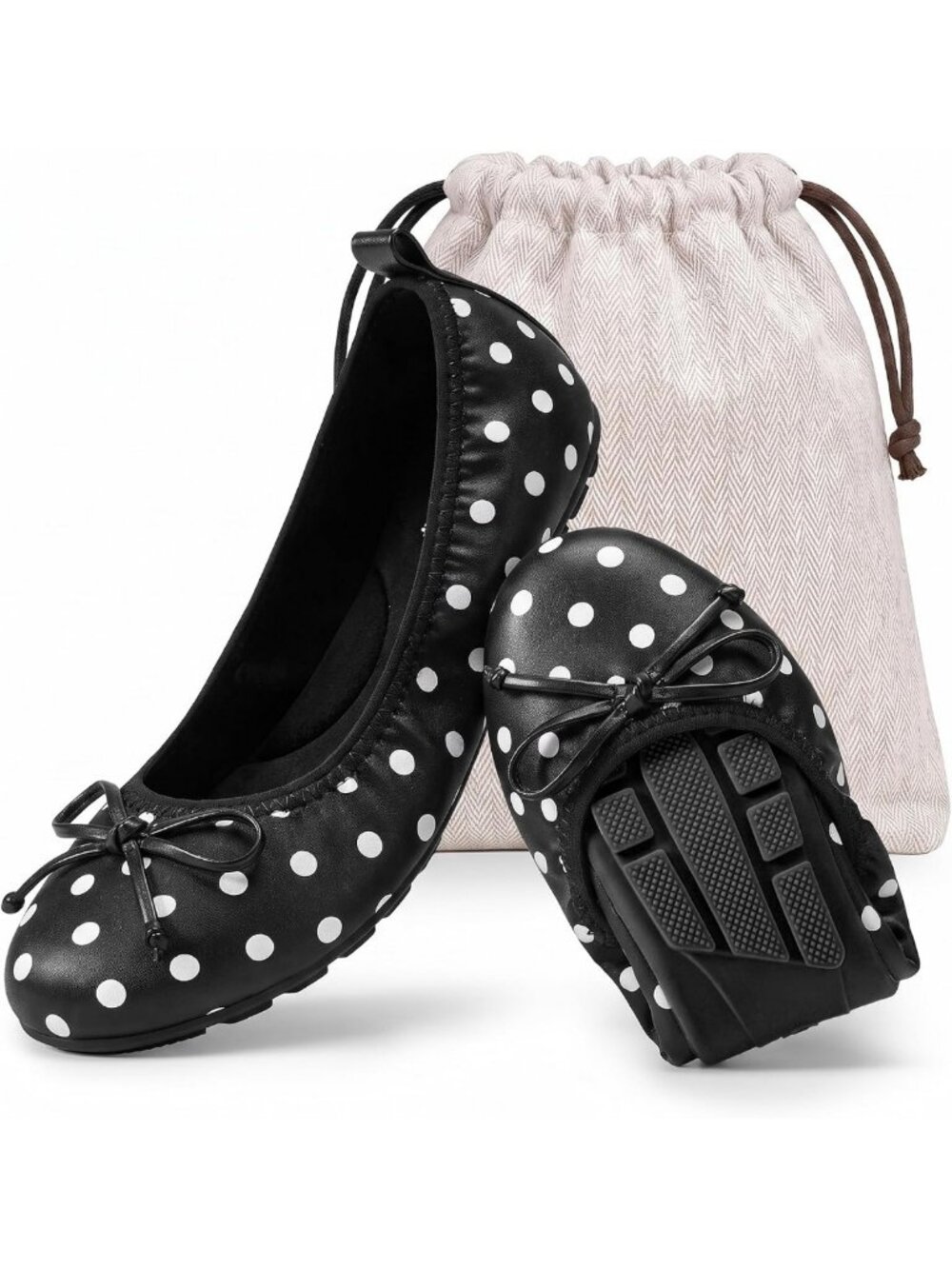 Chic Foldable Bowknot Ballet Flats for Women | Comfortable & Stylish Footwear